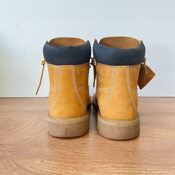 Timberland Premium Waterproof Wheat Nubuck Boots Men's Size 3.5 - Picture 4 of 9